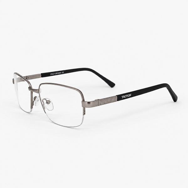 ARMAÇÃO DE GRAU TRITON EYEWEAR RETANGULAR METAL PRATA