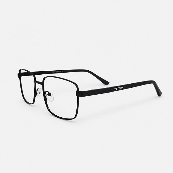 ARMAÇÃO DE GRAU TRITON EYEWEAR RETANGULAR METAL PRETO