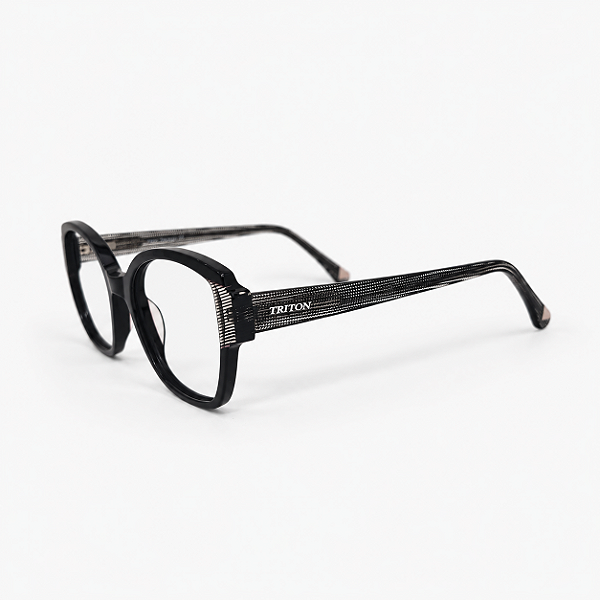 ARMAÇÃO DE GRAU TRITON EYEWEAR GATINHO ACETATO PRETO