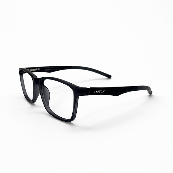 ARMAÇÃO DE GRAU CLIP-ON TRITON EYEWEAR RETANGULAR ACETATO PRETO