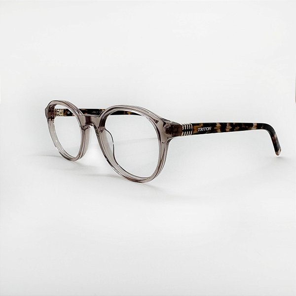 ARMAÇÃO DE GRAU TRITON EYEWEAR REDONDO ACETATO CINZA