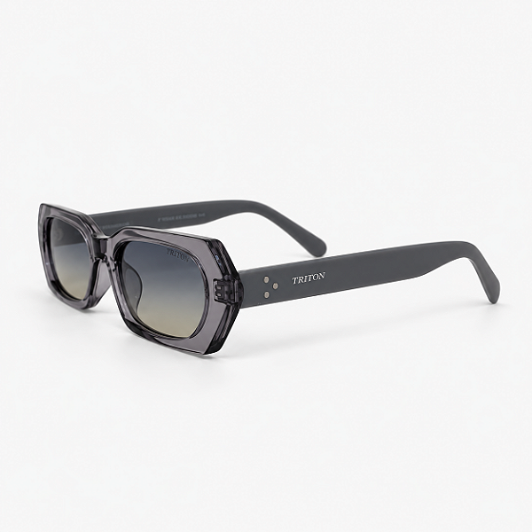 ÓCULOS DE SOL TRITON EYEWEAR RETANGULAR ACETATO CINZA