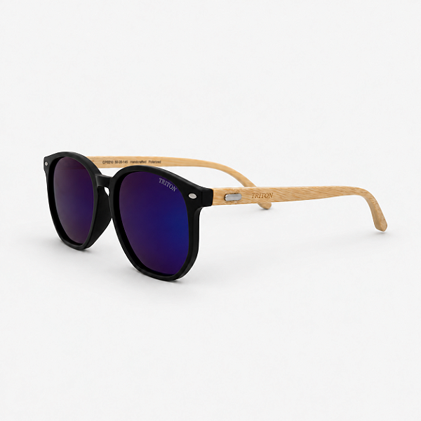 ÓCULOS DE SOL TRITON EYEWEAR POLARIZADO QUADRADO ACETATO PRETO