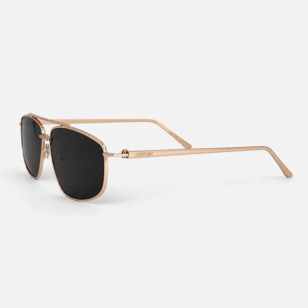 ÓCULOS DE SOL TRITON EYEWEAR RETANGULAR METAL DOURADO