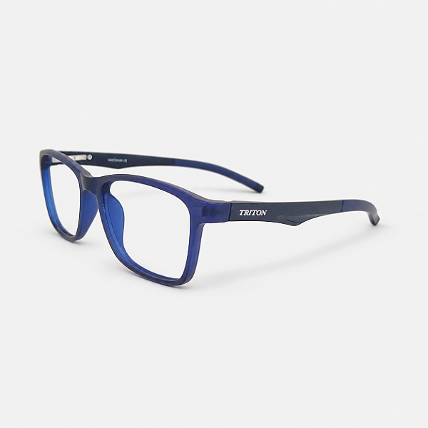 ARMAÇÃO DE GRAU CLIP-ON TRITON EYEWEAR RETANGULAR ACETATO AZUL