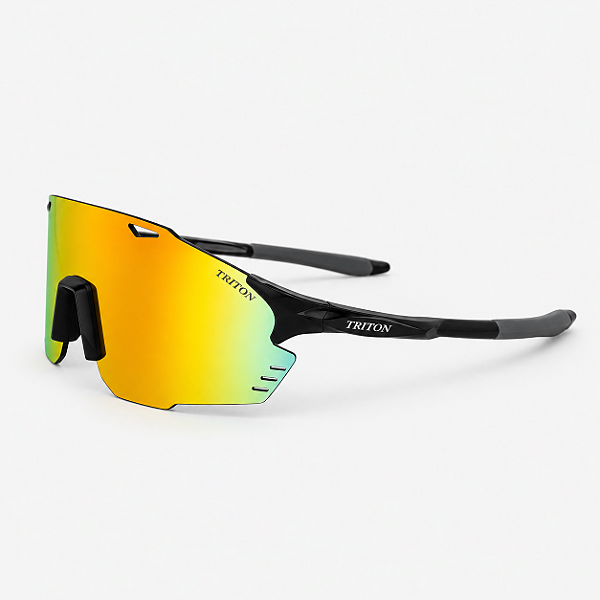 ÓCULOS DE SOL TRITON EYEWEAR ESPORTIVO ACETATO PRETO