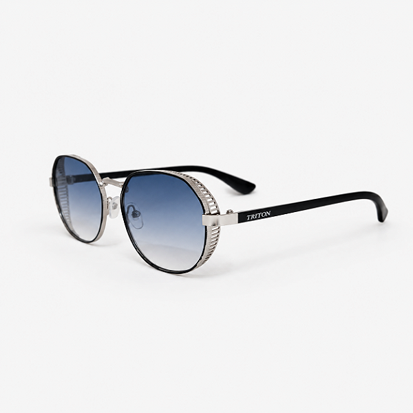 ÓCULOS DE SOL TRITON EYEWEAR OVAL METAL PRATA