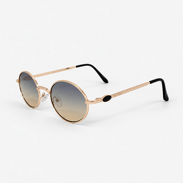 ÓCULOS DE SOL TRITON EYEWEAR OVAL METAL DOURADO