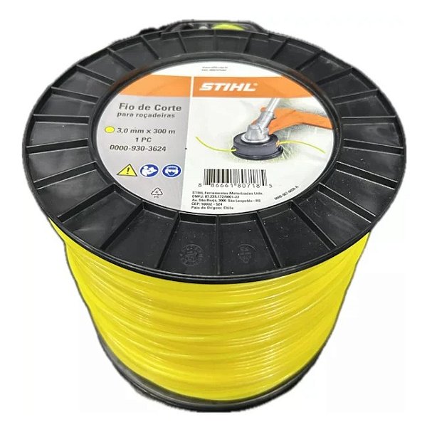 Fio de Corte Redondo STIHL - Ø 3,0 mm x 300 m - Amarelo