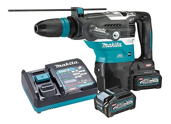 Martelete Rotativo SDS Max Makita HR005GM202 40V XGT com 2 Baterias 4.0Ah e Carregador