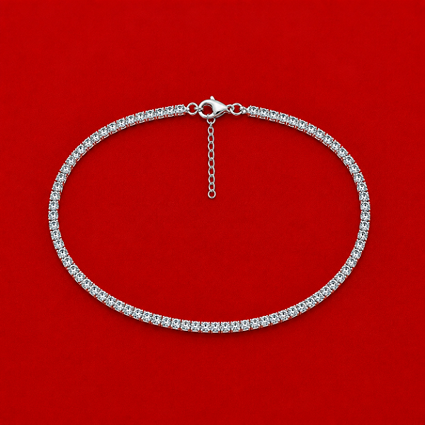 Pulseira Riviera Cravejada em Prata 925