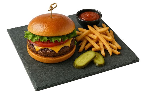 Prato ardósia negra guilhotinada 20x20