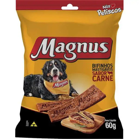 Bifinho Magnus Mastigáveis Sabor Carne Para Cães 60 g