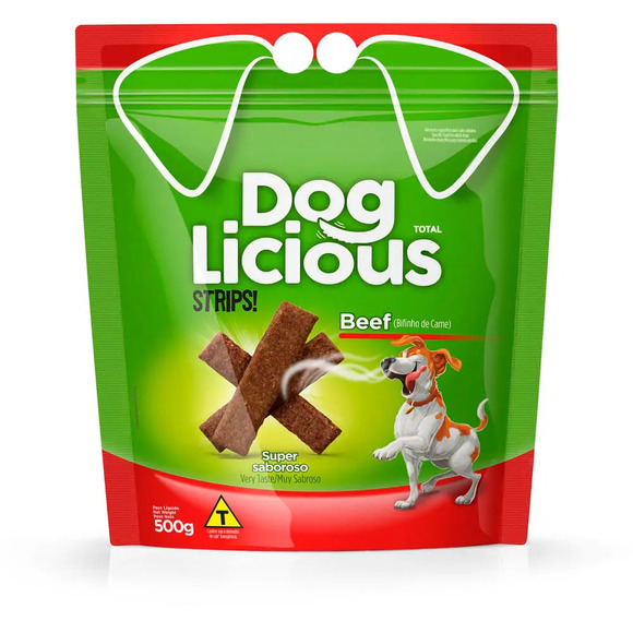 Petisco DogLicious Strips Carne 500 g
