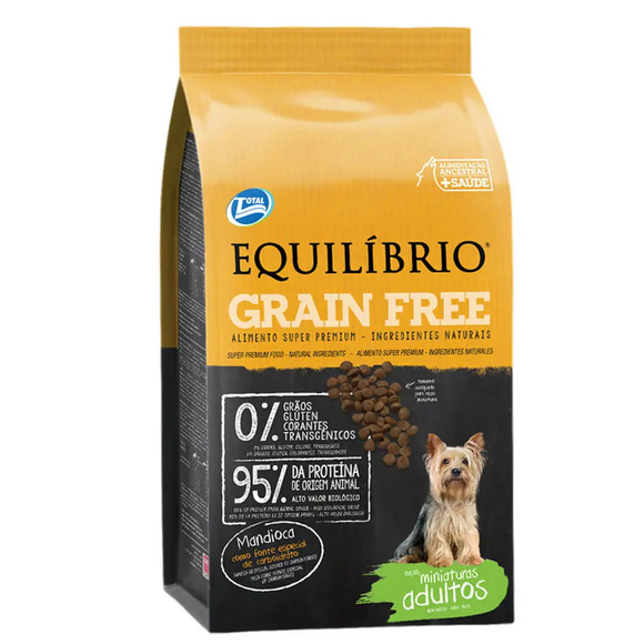 Ração Equilíbrio Grain Free Cães Adultos Mini 1,5 kg
