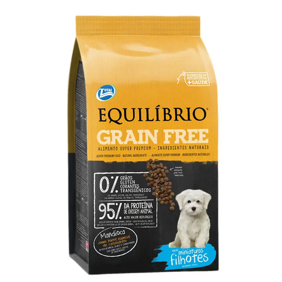 Ração Equilíbrio Grain Free Cães Filhotes Mini 1,5 kg