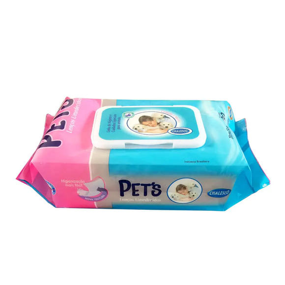 Lenços Umedecidos Pets Chalesco 80 unidades