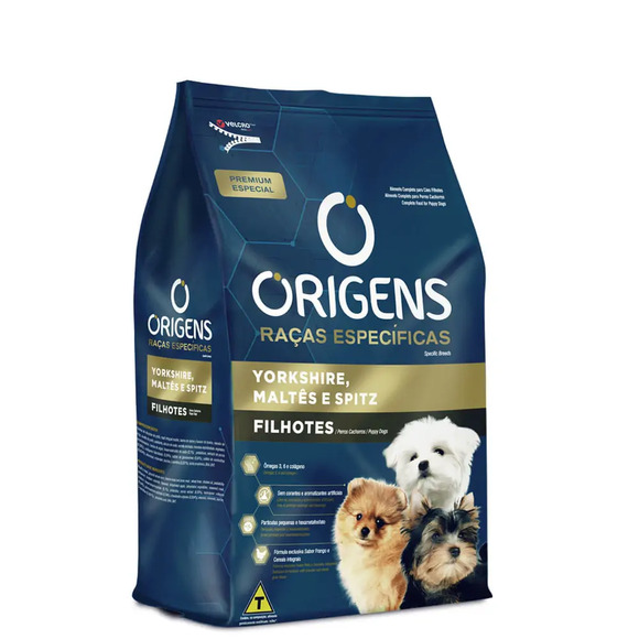 Ração Origens Cães Filhotes Raças Específicas Yorkshire, Maltês e Spitz 1 kg