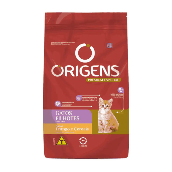 Ração Origens Gatos Filhotes Frango e Cereais 10,1kg