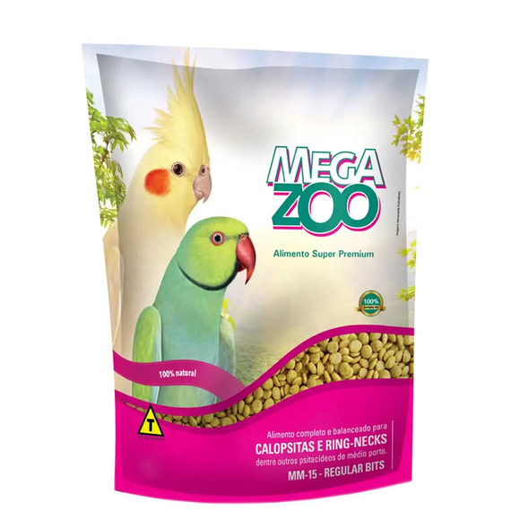 Ração para Calopsita e Ring-Necks MM-15 Megazoo 350g