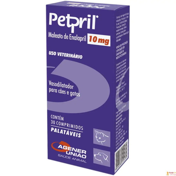 Petpril 10mg Vasodilatador para Cães e Gatos 30 comprimidos