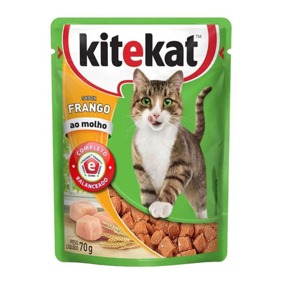 Ração Úmida KiteKat Frango ao Molho 70 g