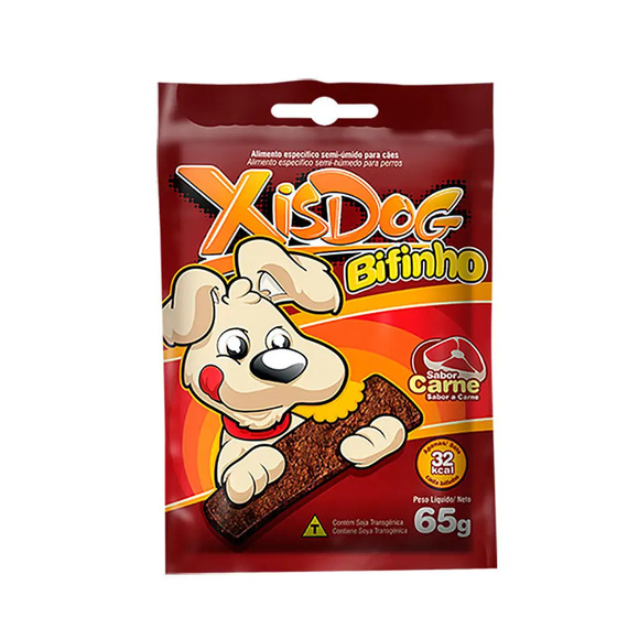 Petisco Bifinho XisDog Carne 65 g