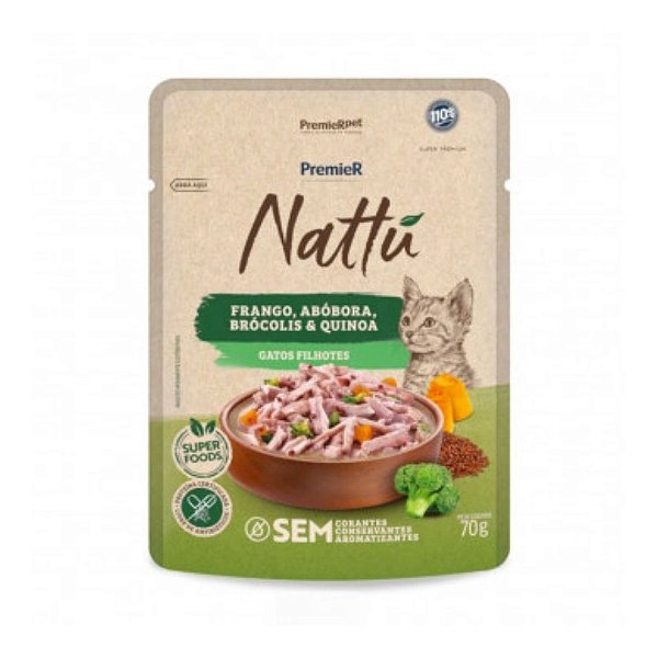 Premier nattu gourmet gatos fil fran-abob 70 g