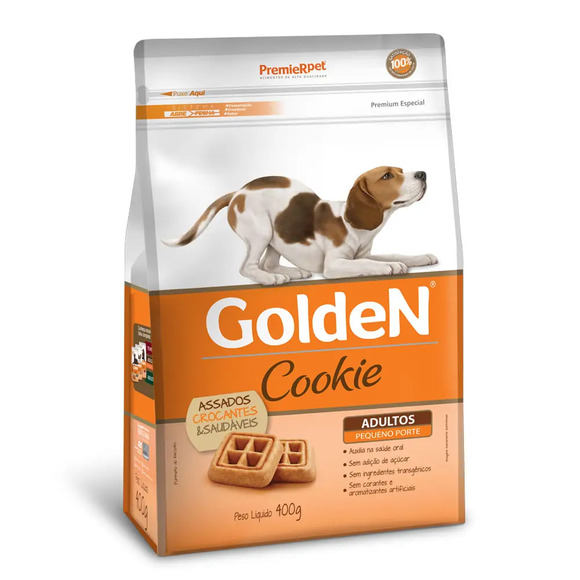 Cookie Golden Cães Adultos Porte Pequeno 400 g