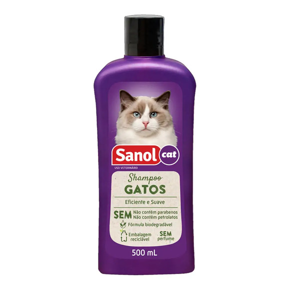 Shampoo para Gatos Sanol 500ml