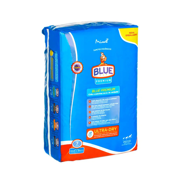 Tapete Higiênico Blue Premium para Cães 7 unidades