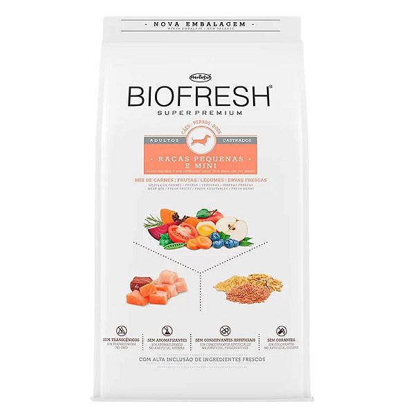 Biofresh Cao Castrado Mini e pequeno 3 Kg