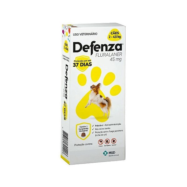 Defenza 45mg - 2 a 4 5kg