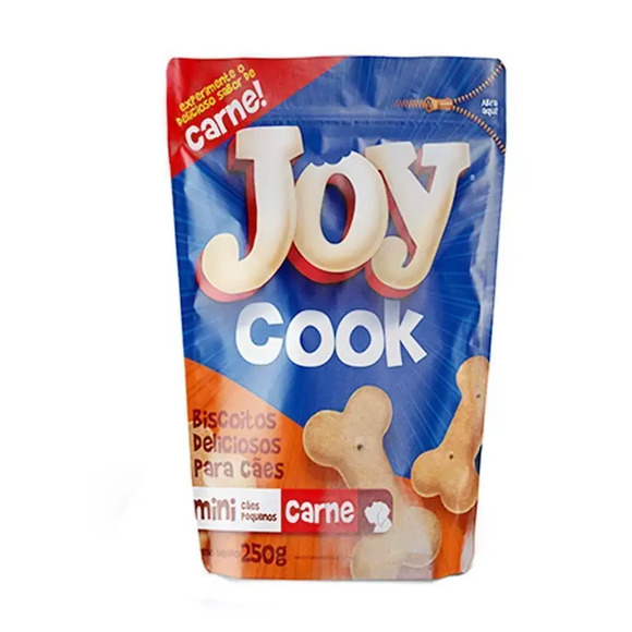 Petisco Biscoito Joy Cook Mini Carne 250 g
