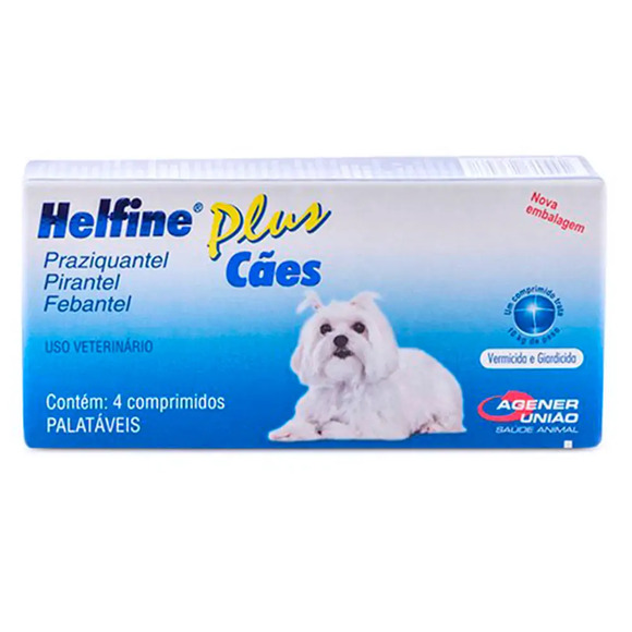 Vermífugo Helfine Plus Cães 4 Comprimidos