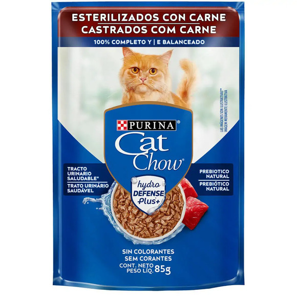 Ração Úmida Cat Chow Castrados Carne 85g