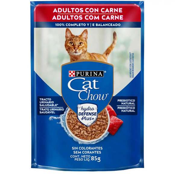 Ração Úmida Cat Chow Adultos Carne 85 g