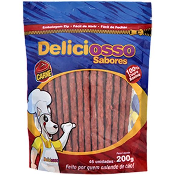 Petisco Deliciosso Carne Palito Fino 200g