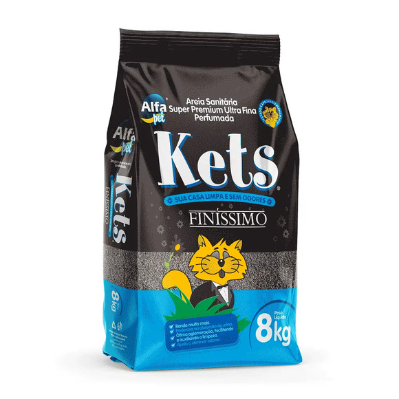Areia Higiênica Kets Finíssimo 8 kg
