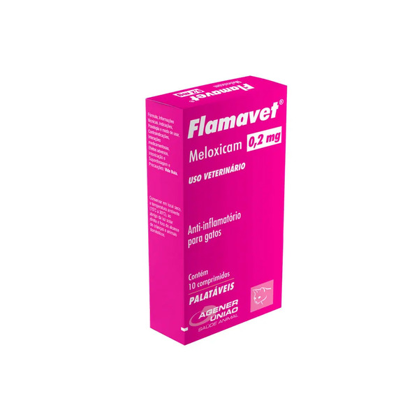 Anti-inflamatório Flamavet 0,2mg Gatos 10 comprimidos
