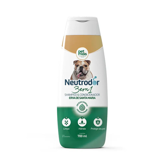 Shampoo e Condicionador 3 em 1 Erva de Santa Maria Neutrodor Petmais 700 ml