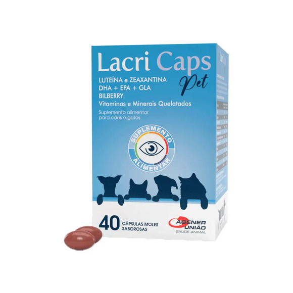 Suplemento Alimentar Lacri Caps Pet Agener 40 Cápsulas
