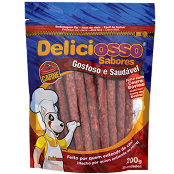 Petisco Deliciosso Carne Palito Médio 200g