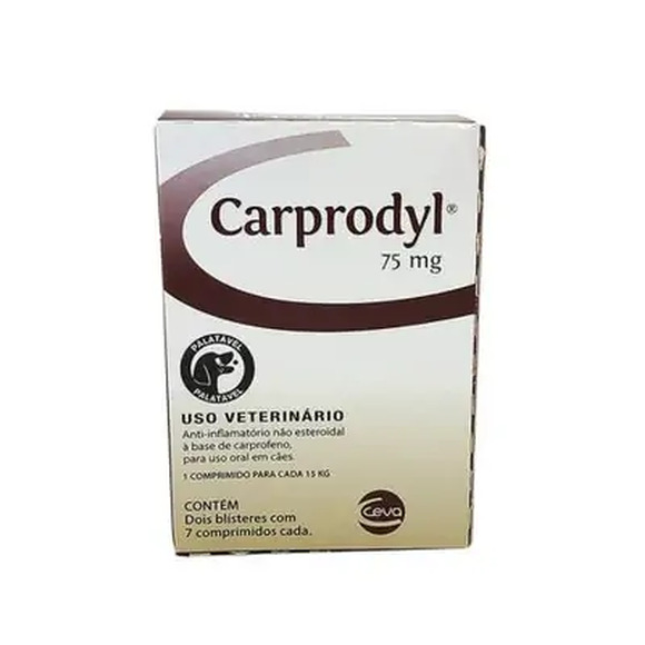 Anti-Inflamatório Ceva Carprodyl 75 Mg 14 comprimidos