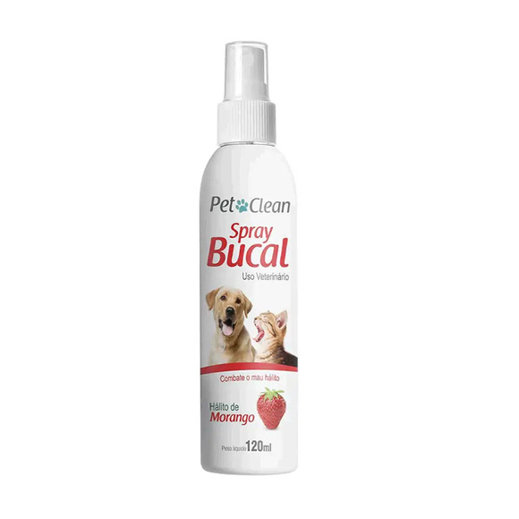 Spray Bucal Morango Pet Clean 120ml