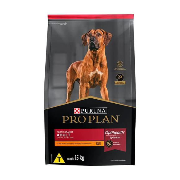 Ração Pro Plan Cães Adultos Raças Grandes Frango 15 kg