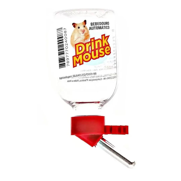 Bebedouro para Roedores Drink Mouse Vermelho 60 ml