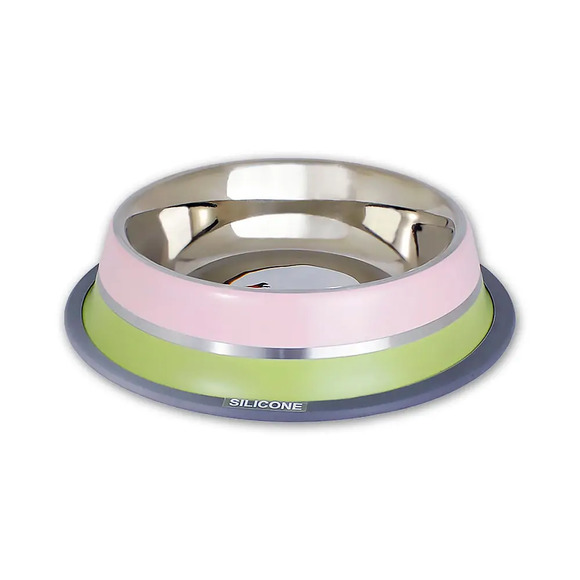 Comedouro Inox para Cães com Silicone Dual Pink German Hart 475ml