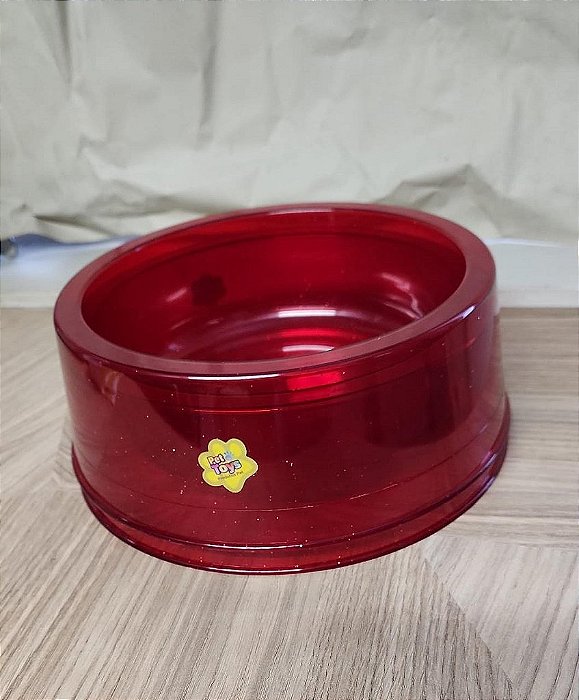 Comedoouro Grande Simples 1900 ml Vermelho com Gliter