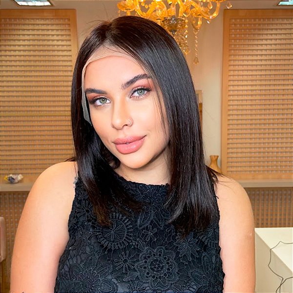 Front Lace Feminina Cabelo Humano Castanho